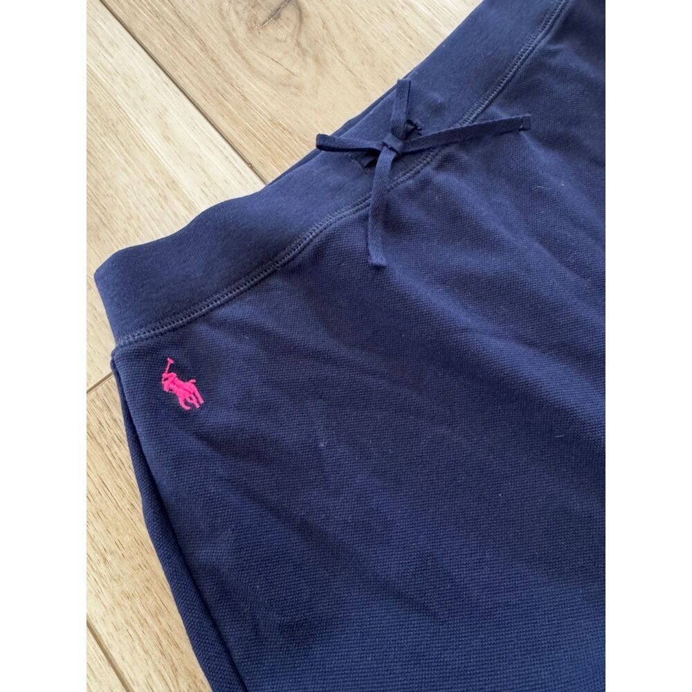 Polo Ralph Lauren Navy Ruffle Skort Pink Pony Preppy Tennis Skirt Girl L 12-14 - Picture 6 of 12
